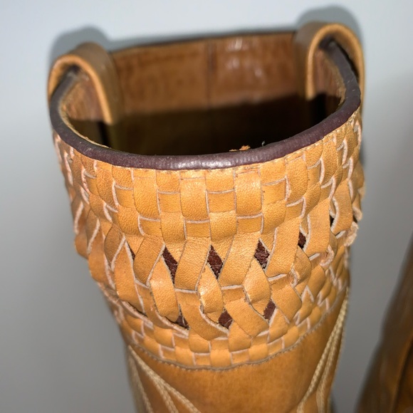 Baron Collection Dingo Western Cowboy Boots made in Spain Mens size 11.5 tan - Picture 9 of 16